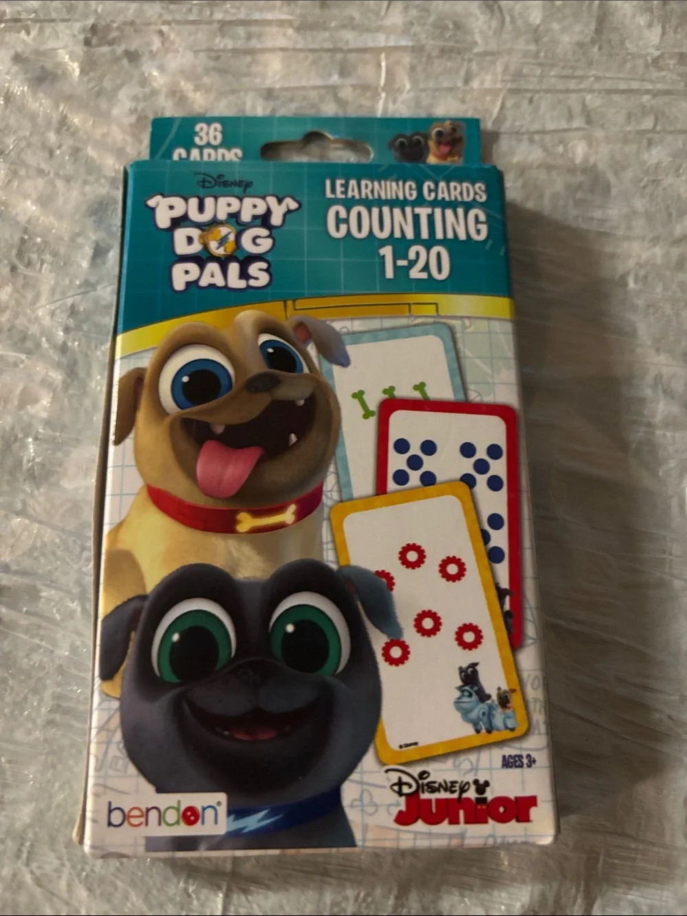 Disney Puppy Dog Pals Counting Cards - Teal, Yellow, Red